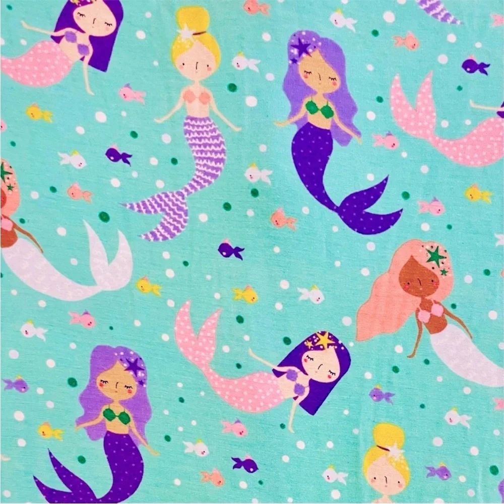 Little Sleepies Mermaid Magic Zippy Girls 12-18M Bamboo Sleeper Footie Pajamas
